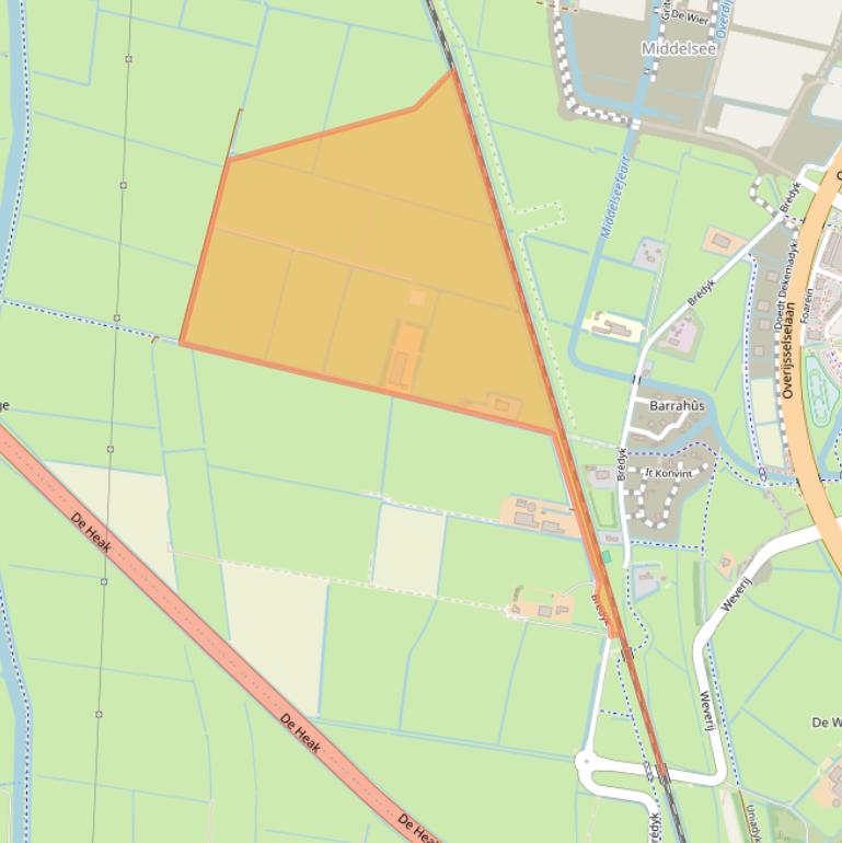 Kaart van postcodegebied 8912CC.