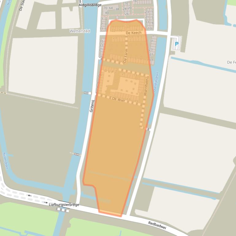 Kaart van postcodegebied 8912CT.