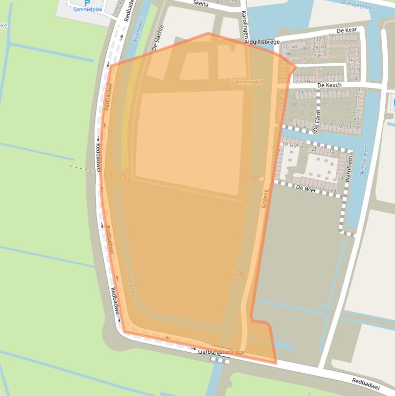 Kaart van postcodegebied 8912CW.