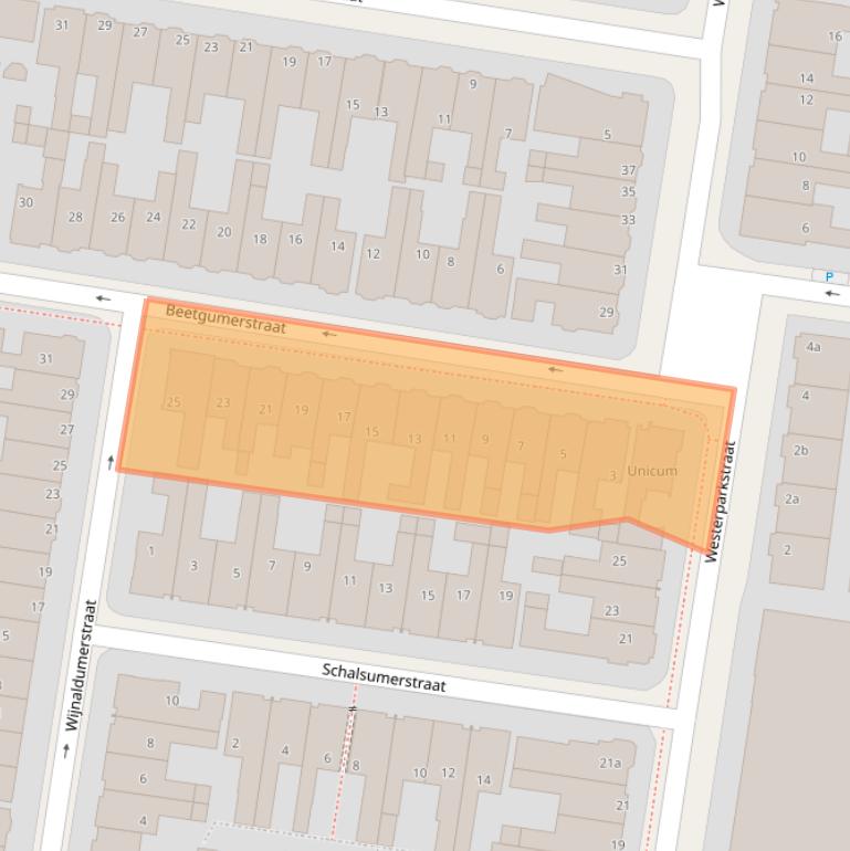 Kaart van postcodegebied 8913AR.