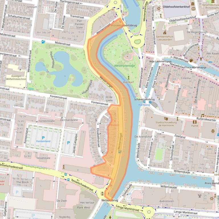 Kaart van postcodegebied 8913CL.