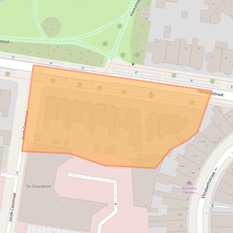 Kaart van postcodegebied 8913CT.