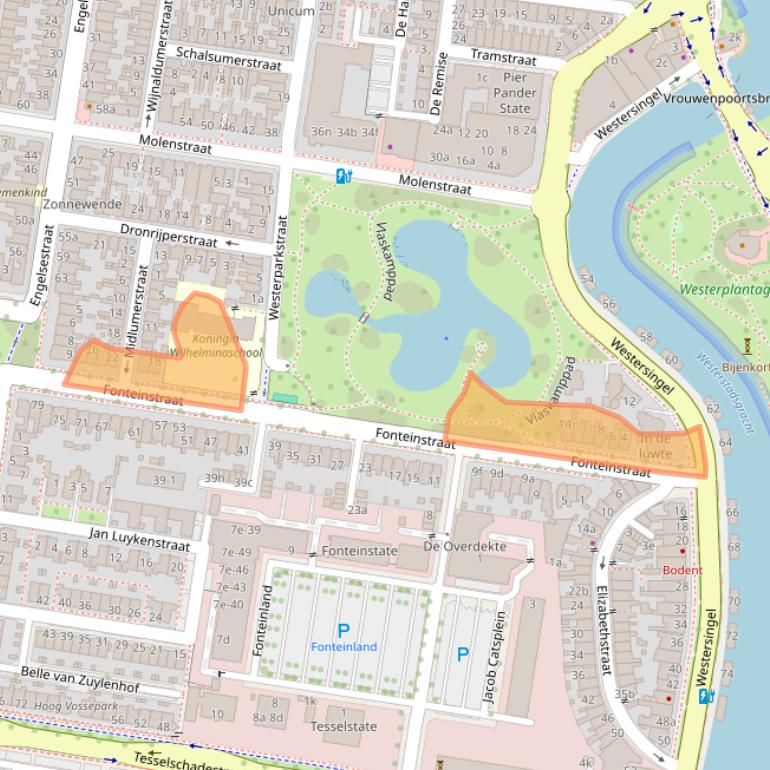Kaart van postcodegebied 8913CX.