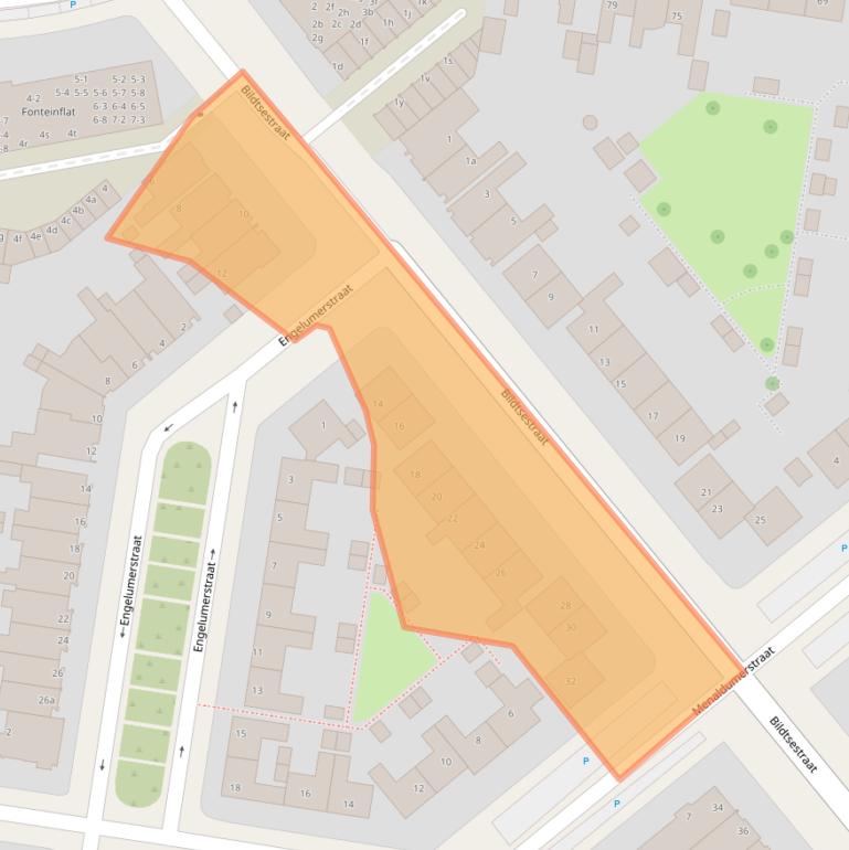 Kaart van postcodegebied 8913EG.