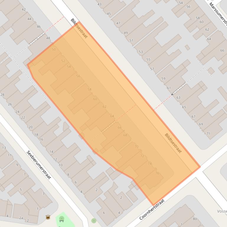 Kaart van postcodegebied 8913EJ.