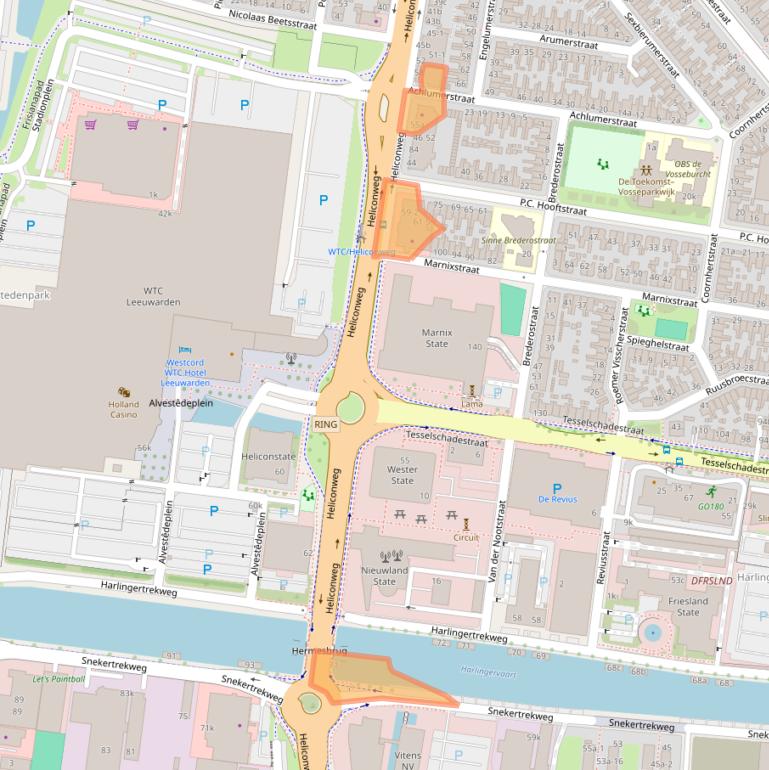 Kaart van postcodegebied 8913EV.