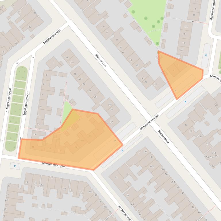 Kaart van postcodegebied 8913EX.