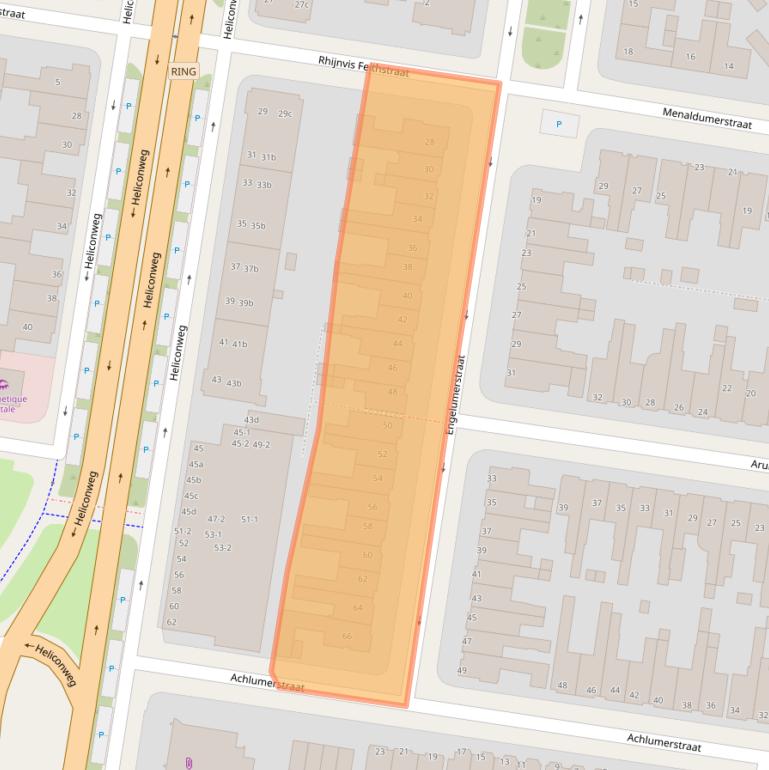 Kaart van postcodegebied 8913GD.