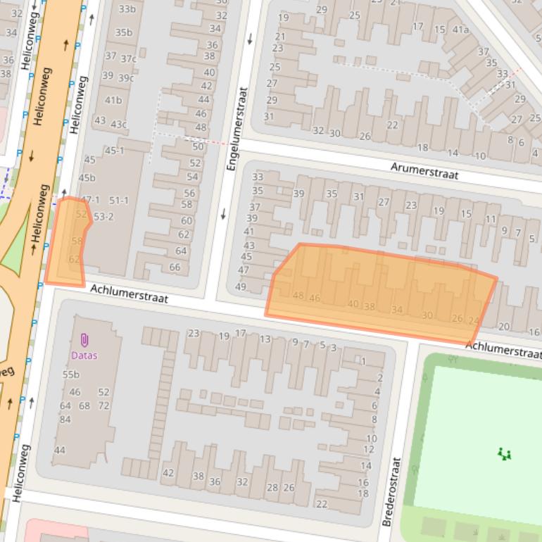 Kaart van postcodegebied 8913GN.