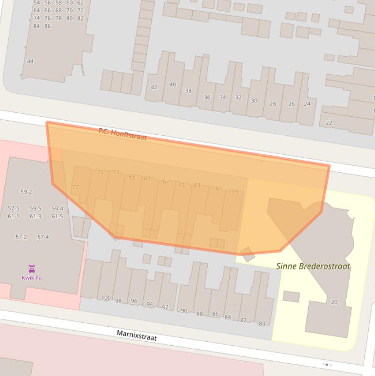 Kaart van postcodegebied 8913GS.