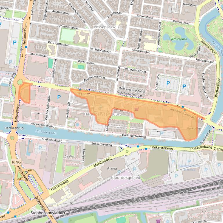 Kaart van postcodegebied 8913HA.