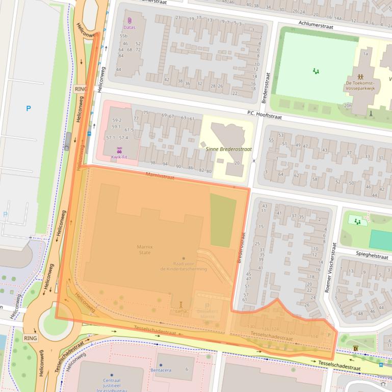 Kaart van postcodegebied 8913HC.