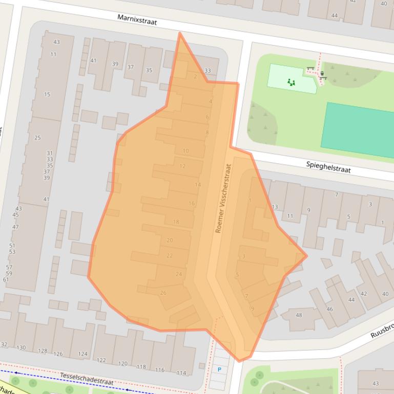 Kaart van postcodegebied 8913HH.