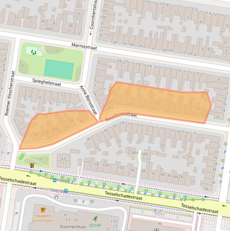 Kaart van postcodegebied 8913HN.