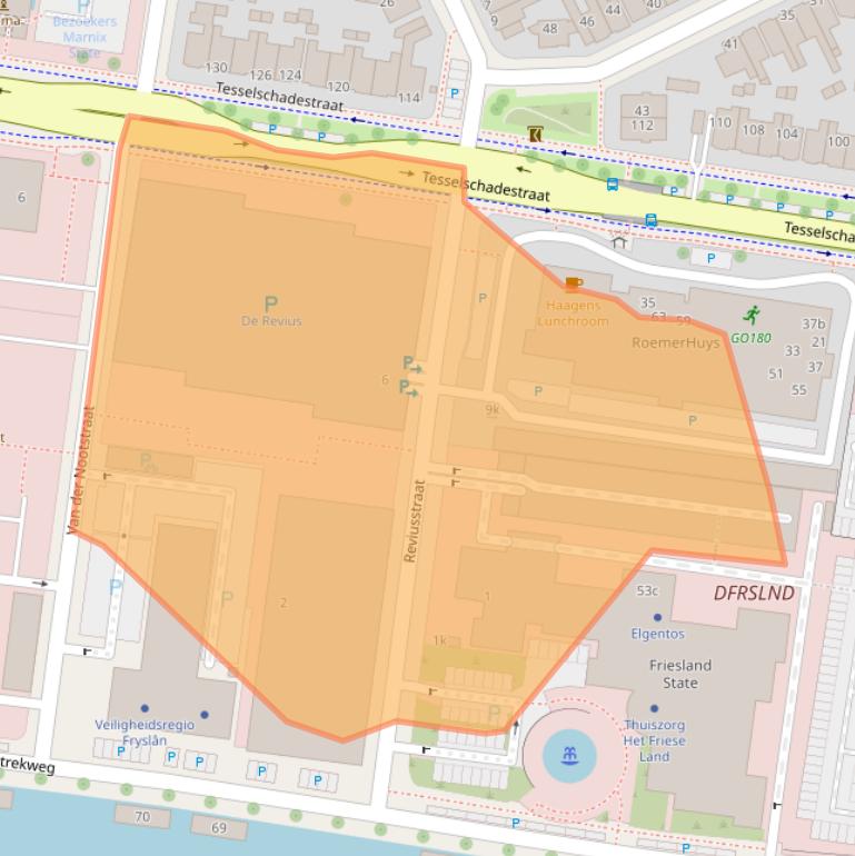 Kaart van postcodegebied 8913HT.