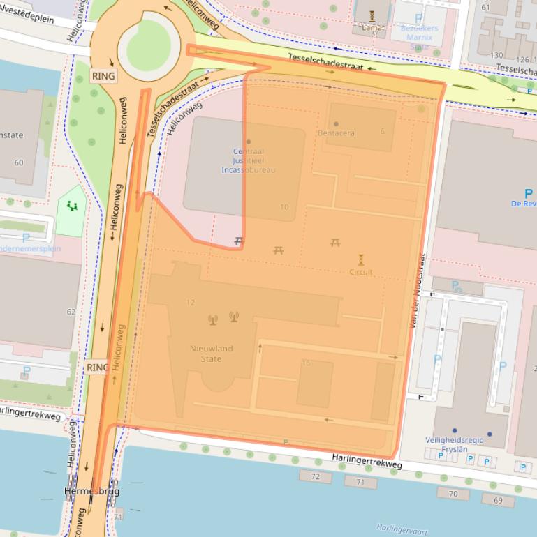 Kaart van postcodegebied 8913HV.