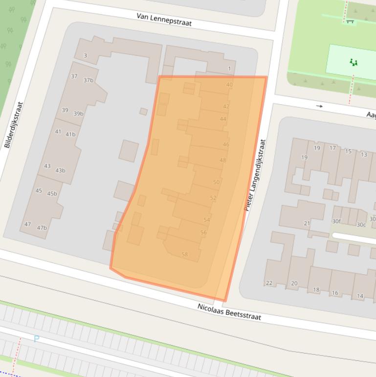 Kaart van postcodegebied 8914AH.