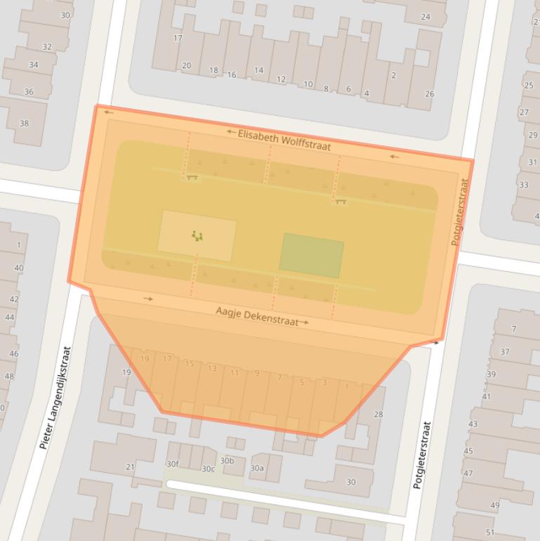 Kaart van postcodegebied 8914AN.
