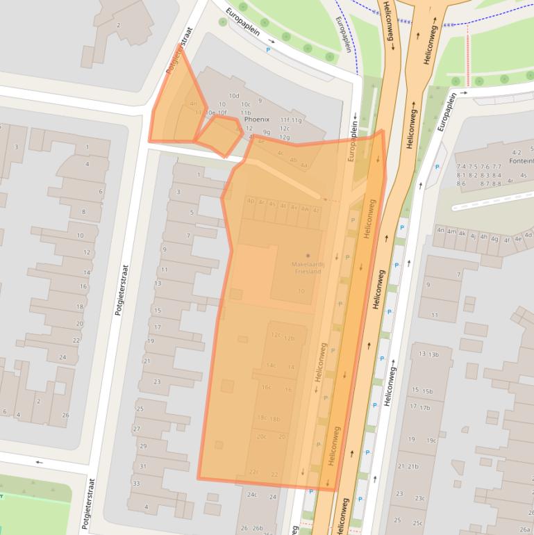 Kaart van postcodegebied 8914AS.