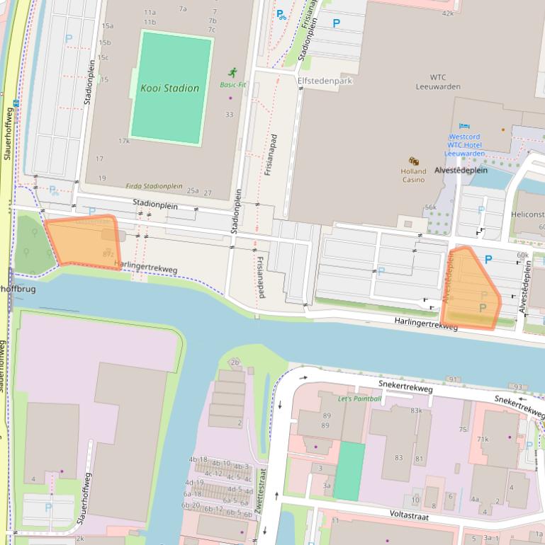 Kaart van postcodegebied 8914AV.