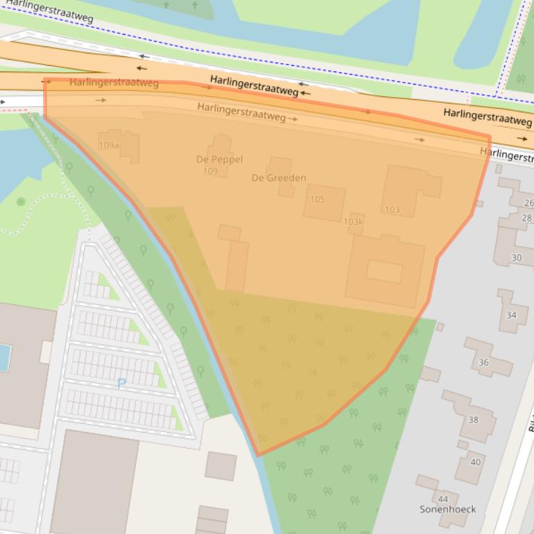Kaart van postcodegebied 8914AZ.