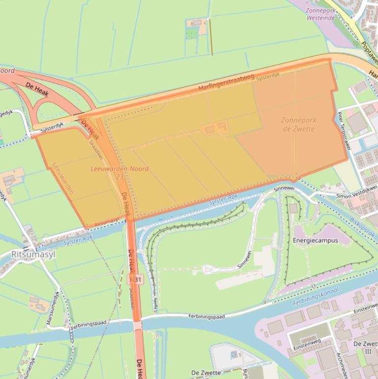 Kaart van postcodegebied 8914BA.