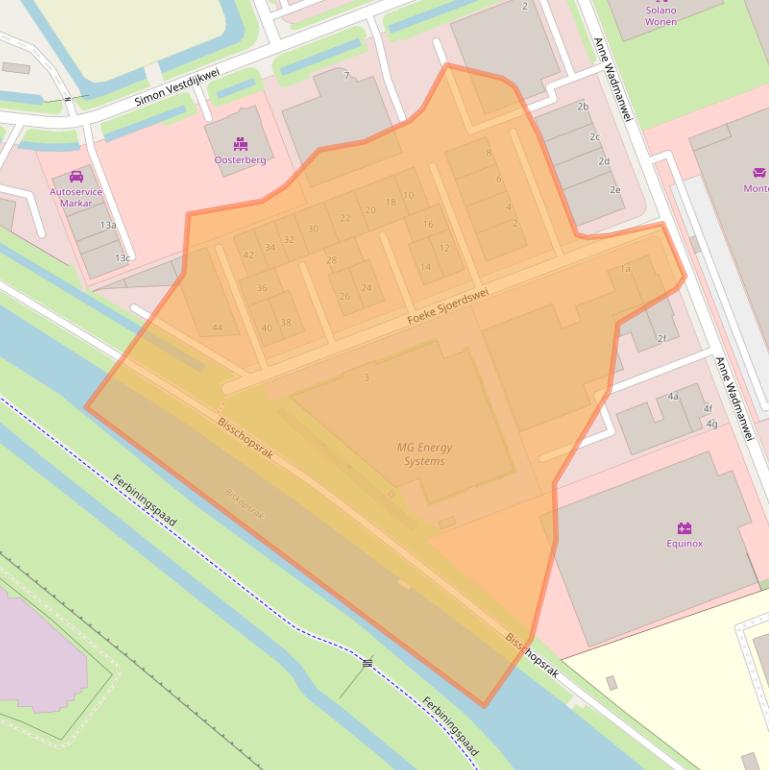 Kaart van postcodegebied 8914BH.