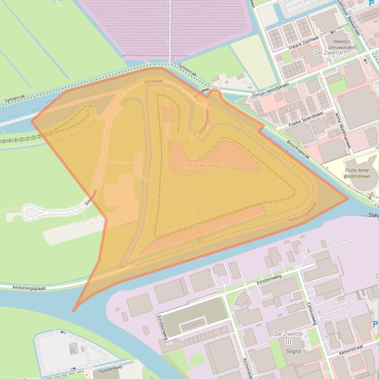 Kaart van postcodegebied 8914CA.