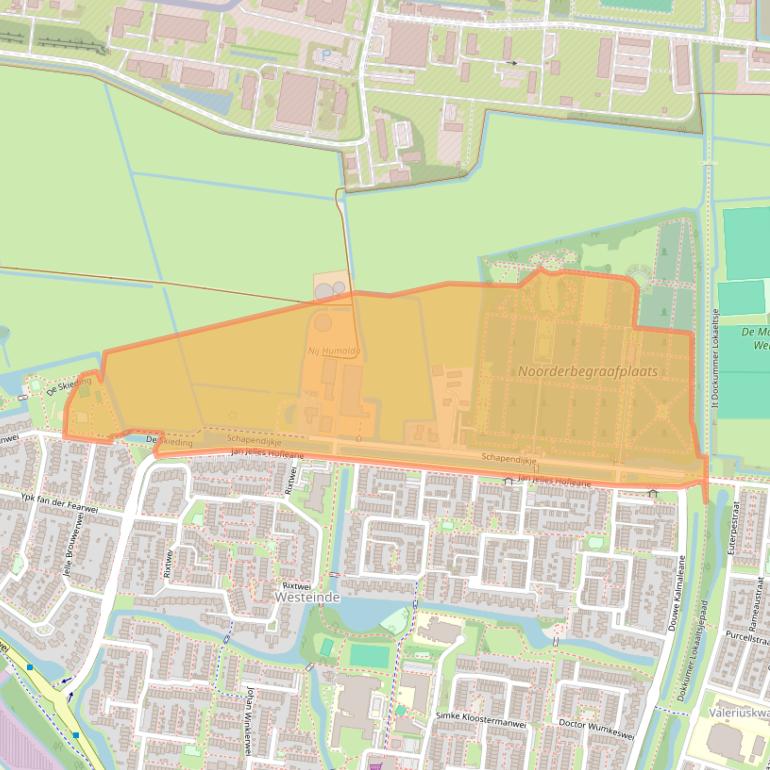 Kaart van postcodegebied 8915AB.