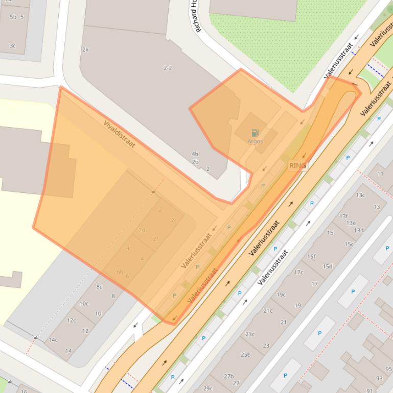 Kaart van postcodegebied 8915AC.