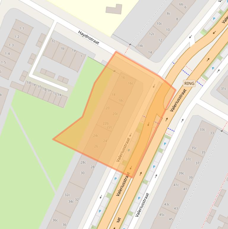 Kaart van postcodegebied 8915AE.