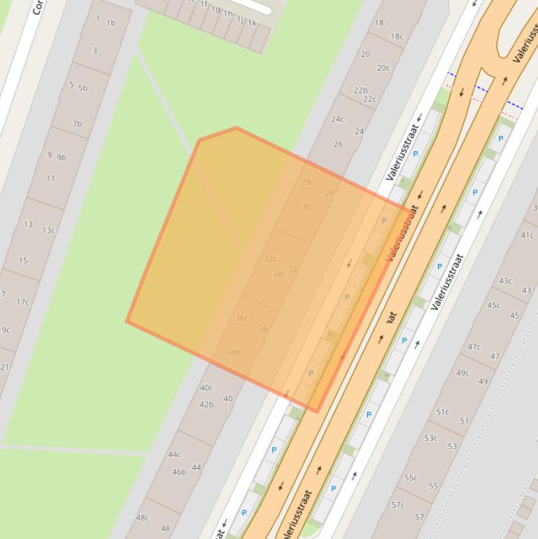 Kaart van postcodegebied 8915AG.