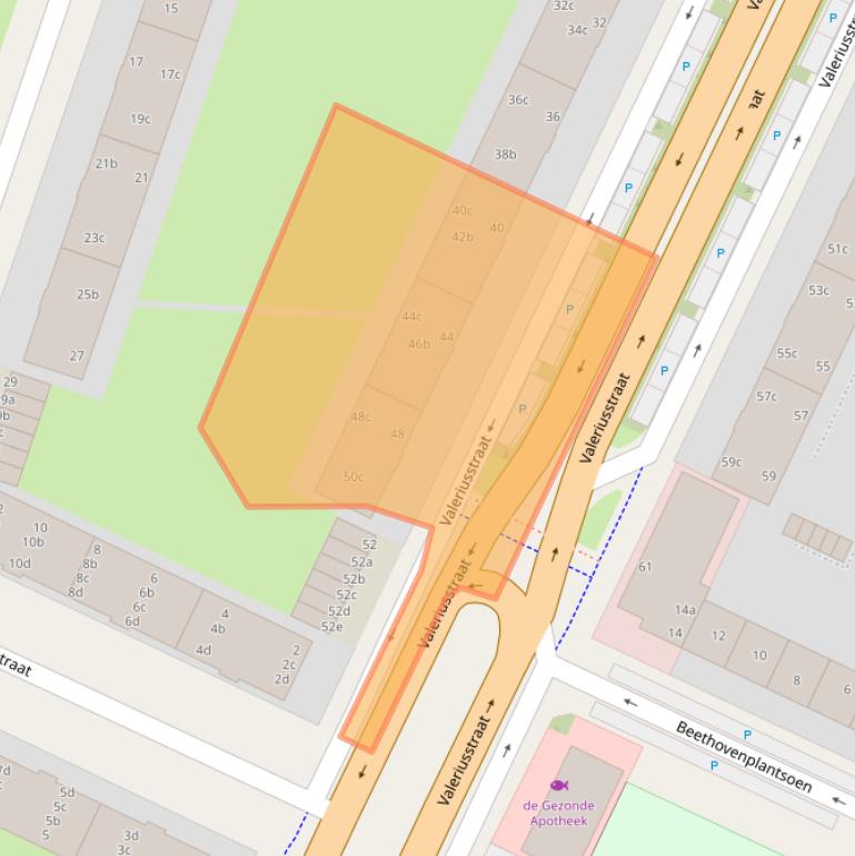 Kaart van postcodegebied 8915AH.