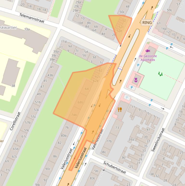 Kaart van postcodegebied 8915AJ.