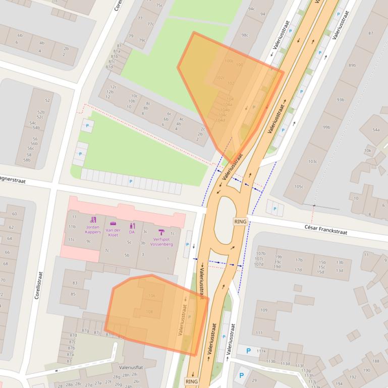 Kaart van postcodegebied 8915AM.
