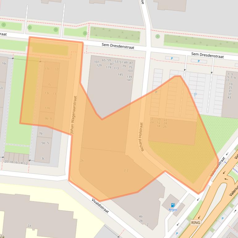 Kaart van postcodegebied 8915AP.