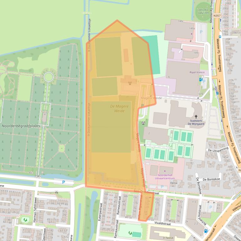 Kaart van postcodegebied 8915AV.