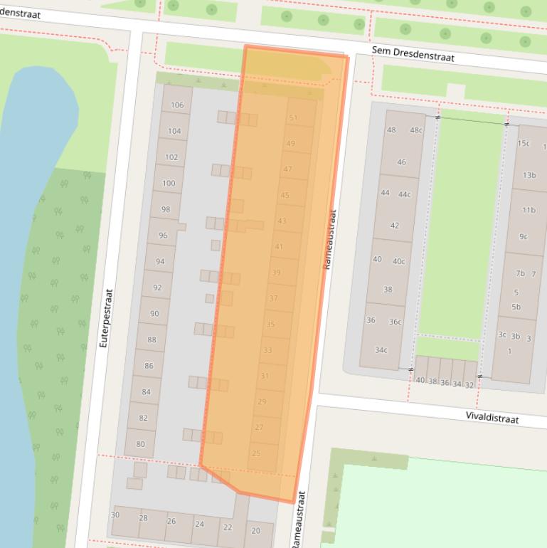 Kaart van postcodegebied 8915AX.