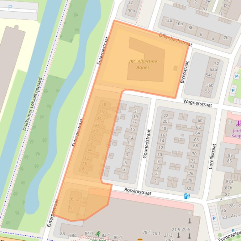 Kaart van postcodegebied 8915BB.