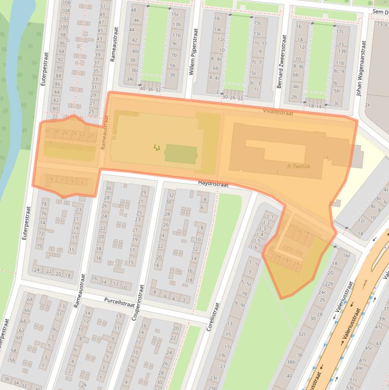 Kaart van postcodegebied 8915BH.