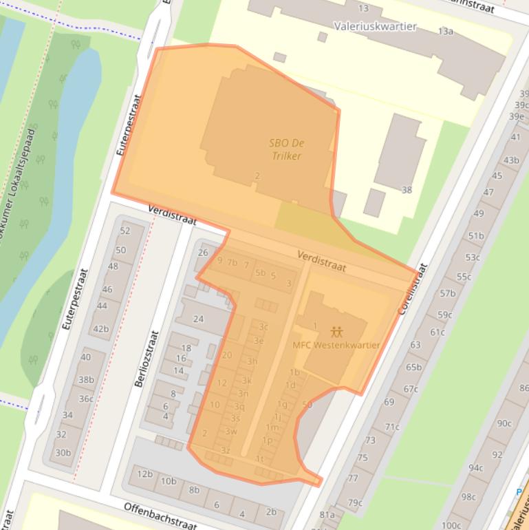 Kaart van postcodegebied 8915CD.