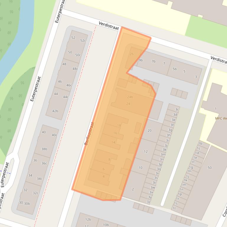 Kaart van postcodegebied 8915CE.