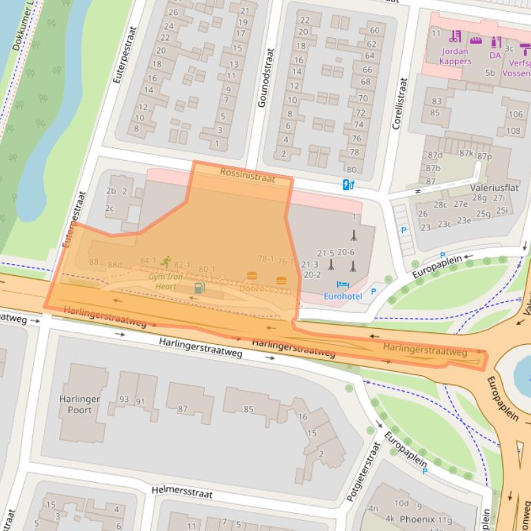 Kaart van postcodegebied 8915CN.