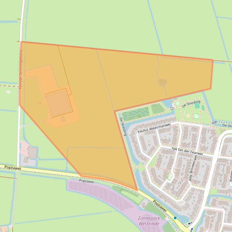 Kaart van postcodegebied 8915CS.