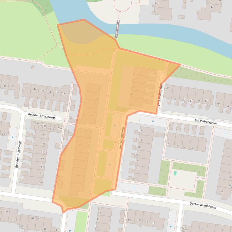 Kaart van postcodegebied 8915DB.