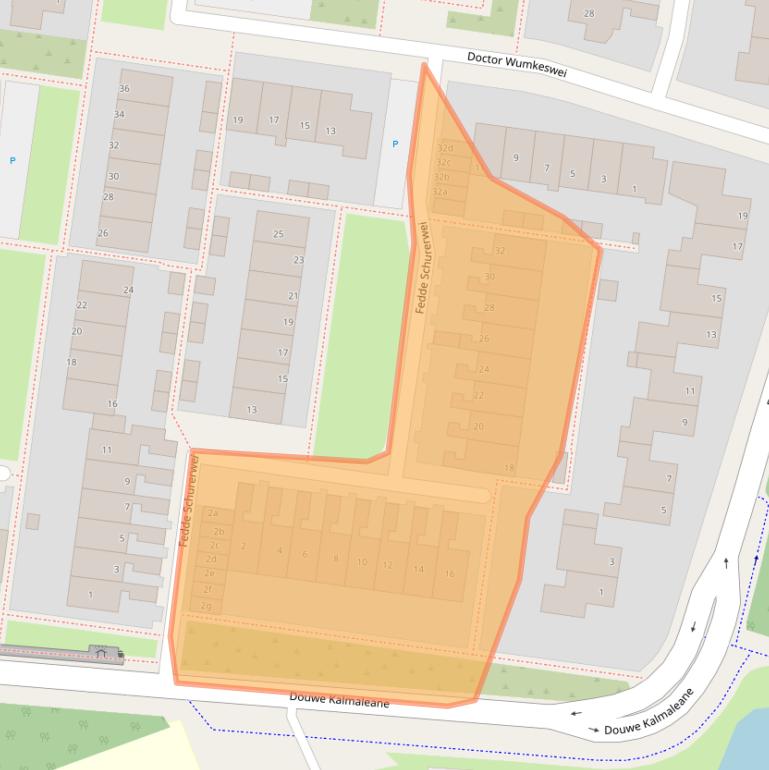 Kaart van postcodegebied 8915DM.