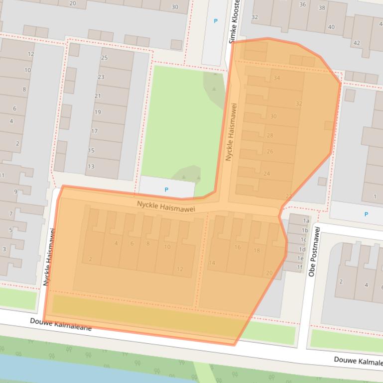Kaart van postcodegebied 8915DS.