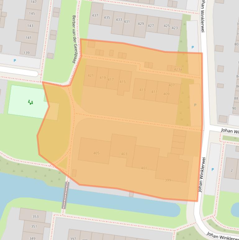 Kaart van postcodegebied 8915EX.