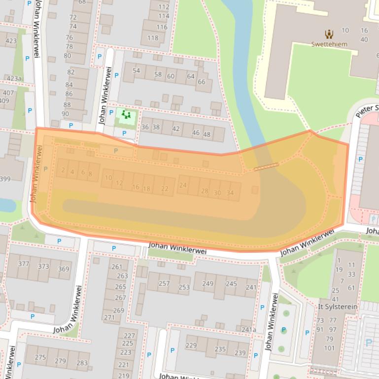 Kaart van postcodegebied 8915GA.