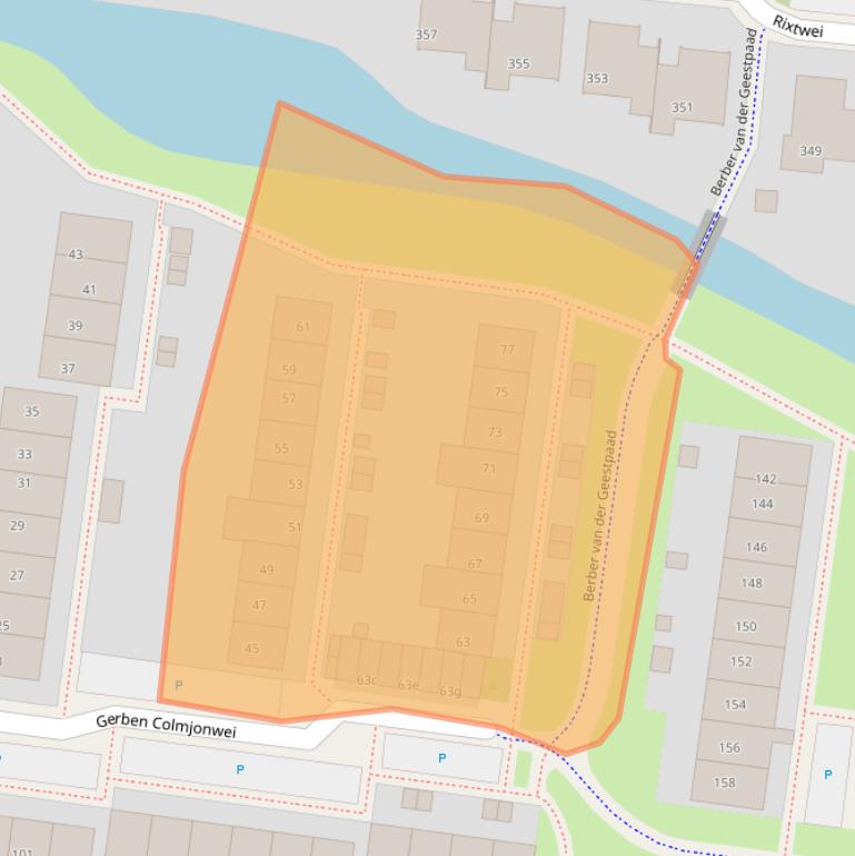 Kaart van postcodegebied 8915GH.